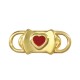 Connettore in Zama Smaltata con Cuore 23X10 mm