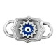 Enameled Zamak Connector with Evil Eye Sun 23x10mm