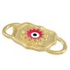 Enameled Zamak Connector with Evil Eye Sun 23x10mm