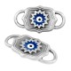 Connettore in Zama Smaltata con Occhio Malvagio e Sole 23X10 mm