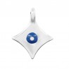 Argent 999° plaqué antique/ bleu cobalt/ ivoire/ noir