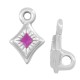 Colgante de Metal Zamak Rombo con Esmalte y Anilla 8x11mm