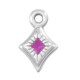 Charm en Zamak Émaillé en Forme de Losange et Boucle 8 x 11 mm