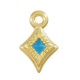 Charm en Zamak Émaillé en Forme de Losange et Boucle 8 x 11 mm