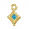Plaqué or 24 carats/ Bleu fluo