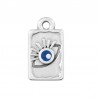 Placcato argento antico 999°/ Blu cobalto/ Bianco