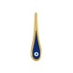 Enameled Zamak Charm Teardrop with Evil Eye 6x25mm