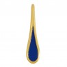 Plaqué or 24 carats/ Bleu cobalt