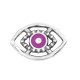 Enameled Zamak Connector Evil Eye 20x13mm