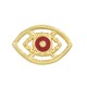 Enameled Zamak Connector Evil Eye 20x13mm