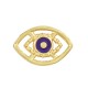 Enameled Zamak Connector Evil Eye 20x13mm