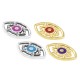 Enameled Zamak Connector Evil Eye 20x13mm