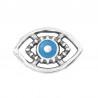 999° Silver Antique Plated/ Fluo Blue