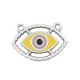 Breloque en Zamak Émaillé Evil Eye 16 x 17 mm