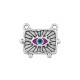 Enameled Zamak Pendant with Evil Eye 25x18mm