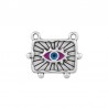 999° Silver Antique Plated/ Fluo Purple/ Blue/ Black