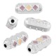 Enameled Zamak Tube with Rhombus 19x8mm Ø2.2mm