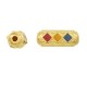 Enameled Zamak Tube with Rhombus 19x8mm Ø2.2mm