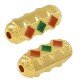 Enameled Zamak Tube with Rhombus 19x8mm Ø2.2mm