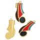 Pendentif en Zamak Émaillé en Forme de Chaussure Grecque 45 x 40 mm
