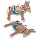 Enameled Zamak Pendant Donkey 45x40mm