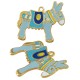 Enameled Zamak Pendant Donkey 45x40mm