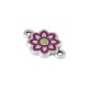 Conector de Metal Zamak Flor Esmaltado 13mm