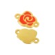 Enameled Zamak Connector Rose 17mm