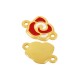 Conector de Zamak Esmaltado con Rosa 17 mm