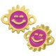 Conector de Metal Zamak Sol Esmaltado 13mm
