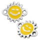 Connettore in Zama Smaltata Sole Sorridente 13 mm