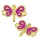 Enameled Zamak Connector Dragonfly 18x13mm