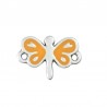 999° Argent antique plaqué/ Orange fluo