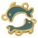 Enameled Zamak Connector Dolphin 18x13mm