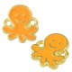 Enameled Zamak Connector Octopus Smile 13mm