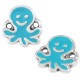 Enameled Zamak Connector Octopus Smile 13mm