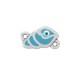Enameled Zamak Connector Shell with Evil Eye 16x11mm