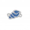 999° Silver Antique Plated/ Pearl Blue