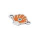 Enameled Zamak Connector Shell with Evil Eye 18x12mm