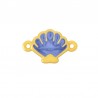 Placcato oro 24 carati/blu perla