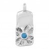 999° Silver Antique Plated/ Fluo Blue