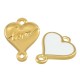 Connecteur en Zamak Émaillé en Forme de cœur « love » 13 x 12 mm
