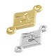 Enameled Zamak Connector Rhombus Diamond Card “joy” 11x14mm
