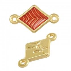 Connecteur en Zamak Émaillé « joie » en Forme de Losange 11 x 14 mm