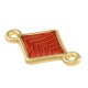 Enameled Zamak Connector Rhombus Diamond Card “joy” 11x14mm