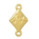 Enameled Zamak Connector Rhombus Diamond Card “joy” 11x14mm