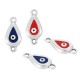 Connecteur en Zamak Émaillé en Forme de Goutte avec œil Maléfique 18 x 8 mm