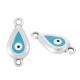 Connettore in Zama Smaltato a Goccia con Occhio Malvagio 18X8 mm