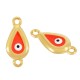 Connecteur en Zamak Émaillé en Forme de Goutte avec œil Maléfique 18 x 8 mm
