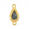 Placcato oro 24 carati/ Nero glitterato